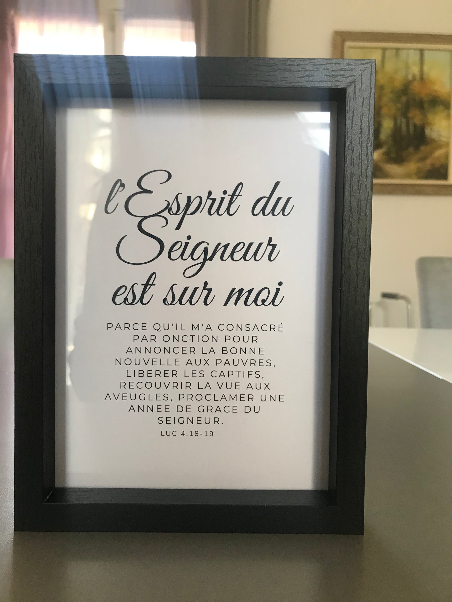 Tableau verset biblique, tableau verset bible, tableau décoration murale