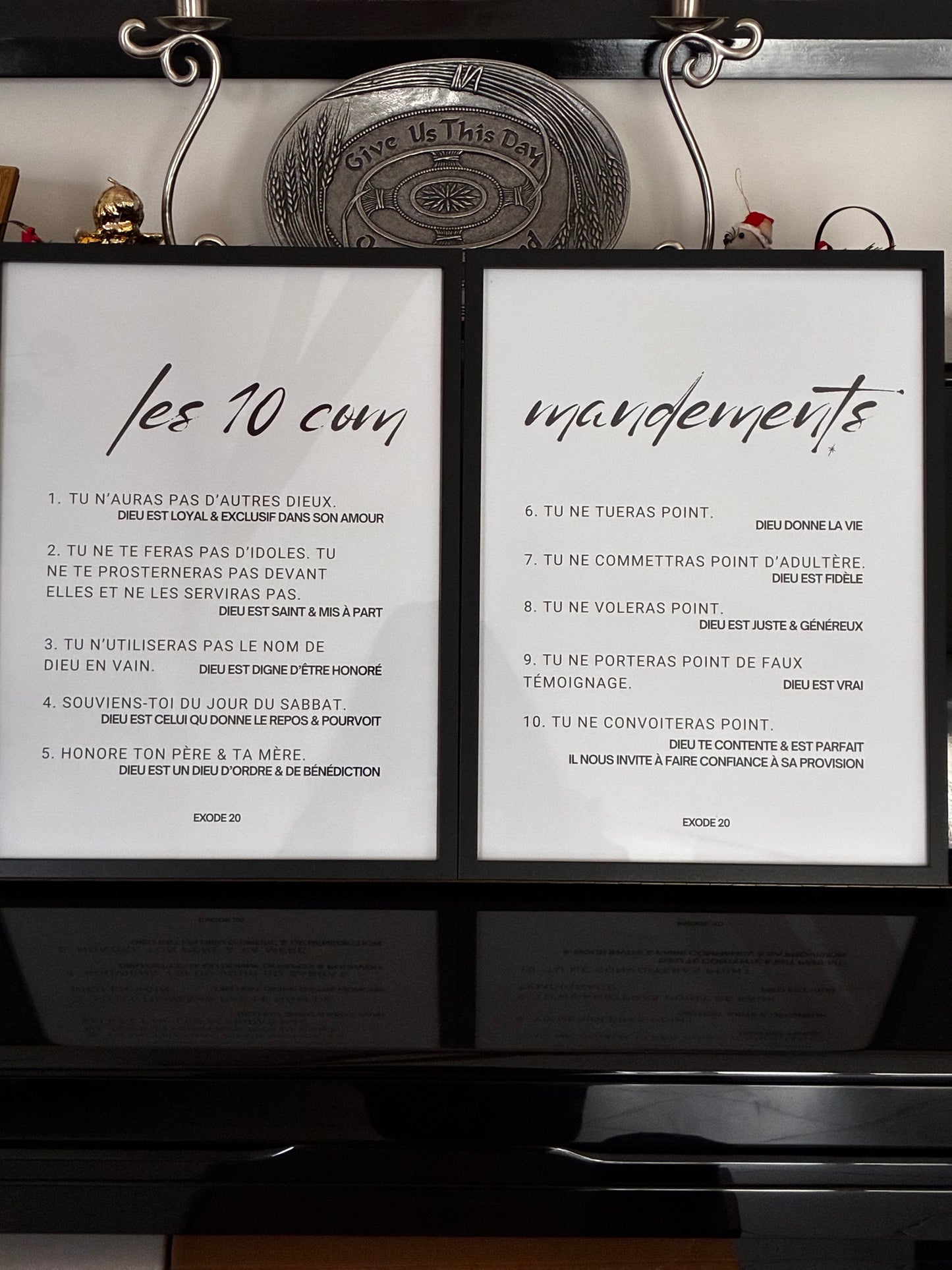 Les 10 commandements (duo tableaux)