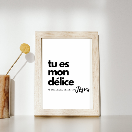 tableau chretien tu es mon delice jesus