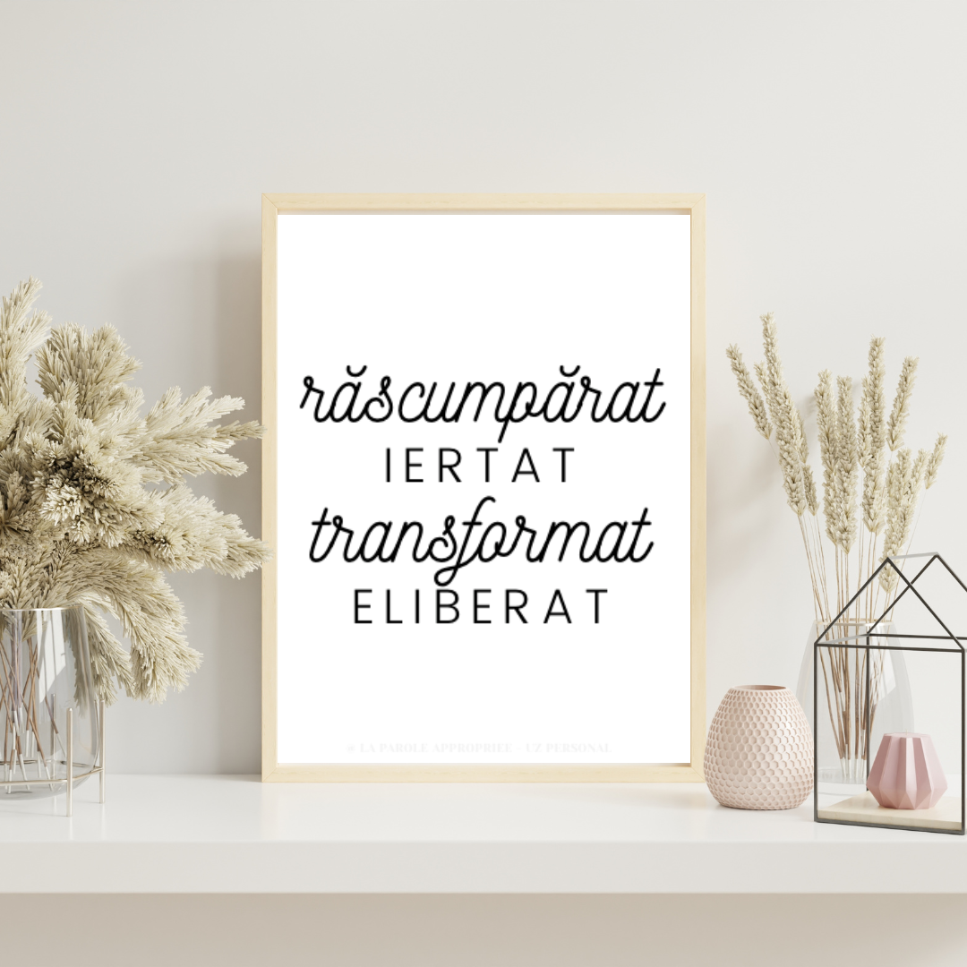 tablouri crestine imprimabile PDF decor minimalist credinta casa