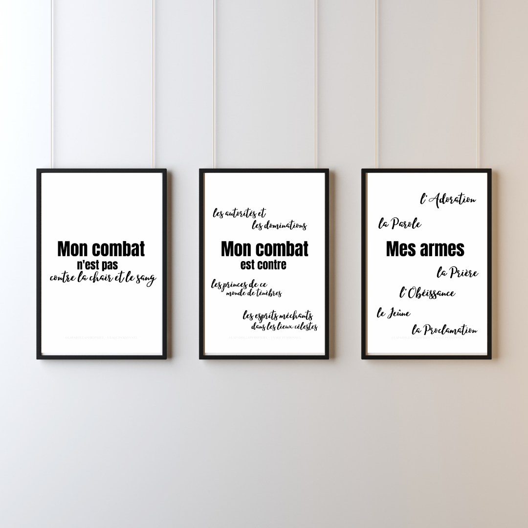 Combat Spirituel Tableau Chretien Ephesiens 6