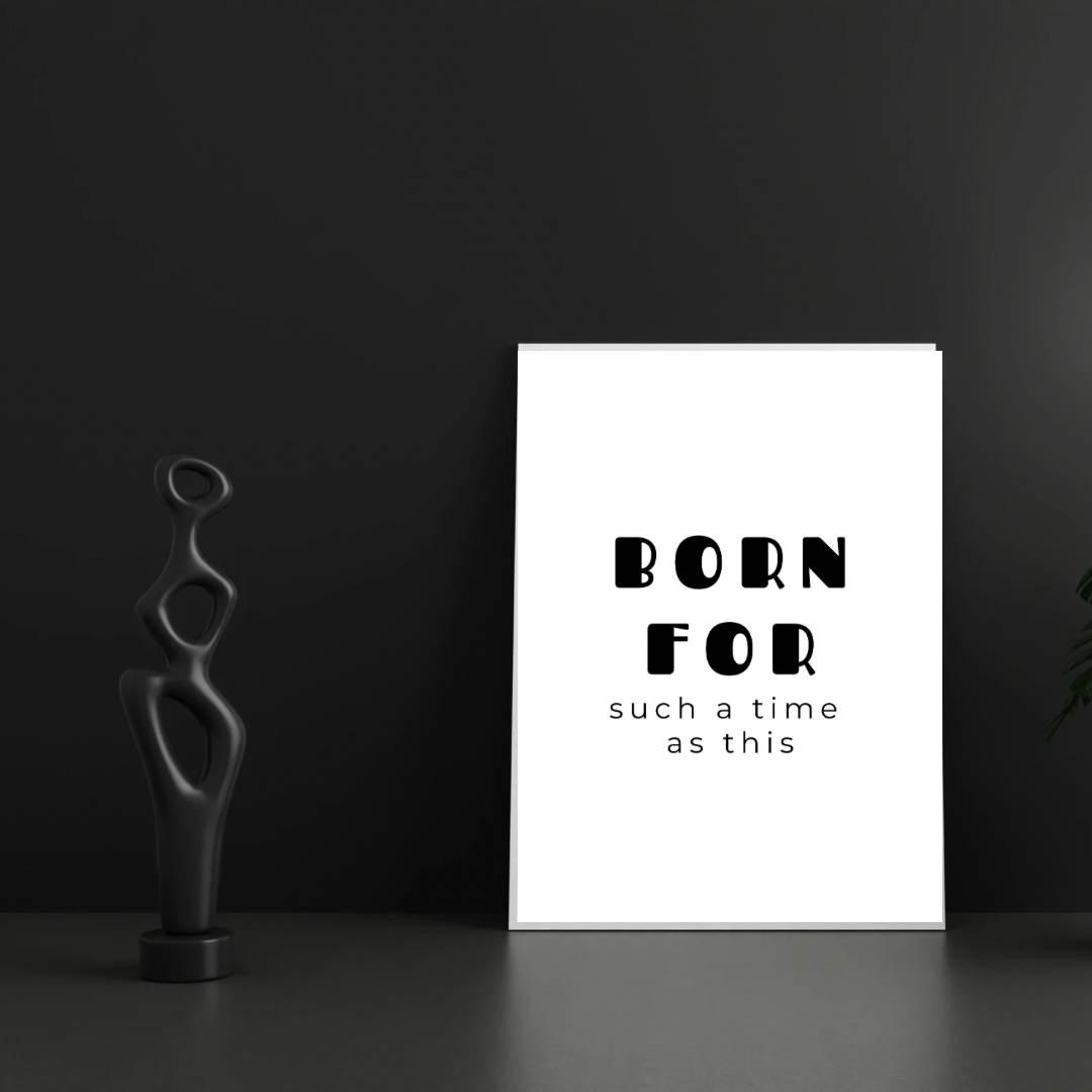 born for such a time christian wall art